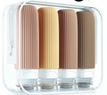 4-Piece Travel Bottle Set - TSA Approved Leak Proof Silicone Extrudable Container