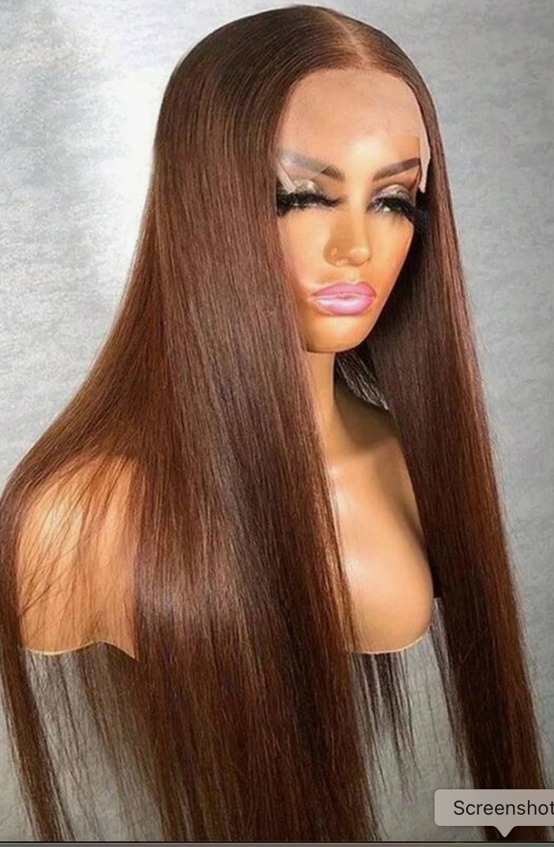 200% Density Bone Straight Lace Front Wig – 22 Inch