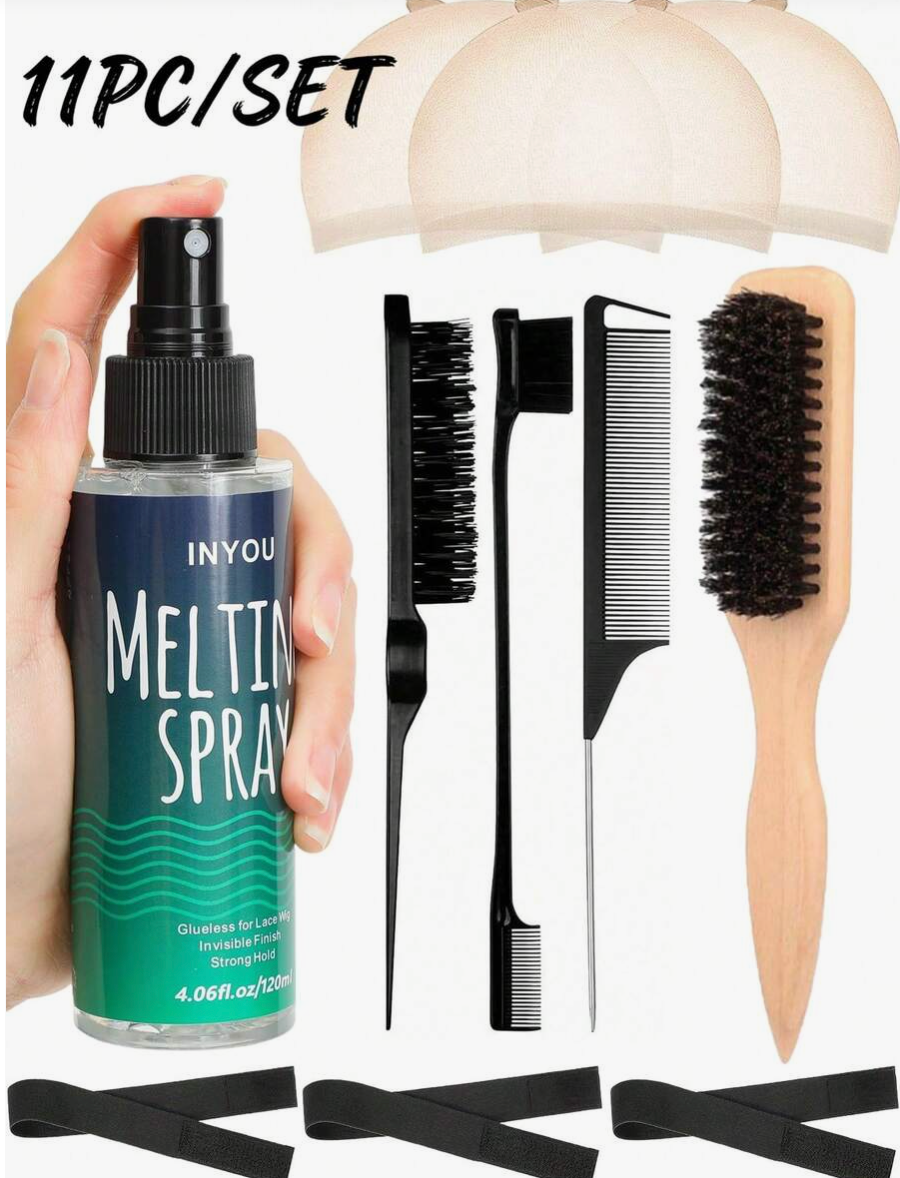11PCS Lace Melting Spray Wig Installation Set